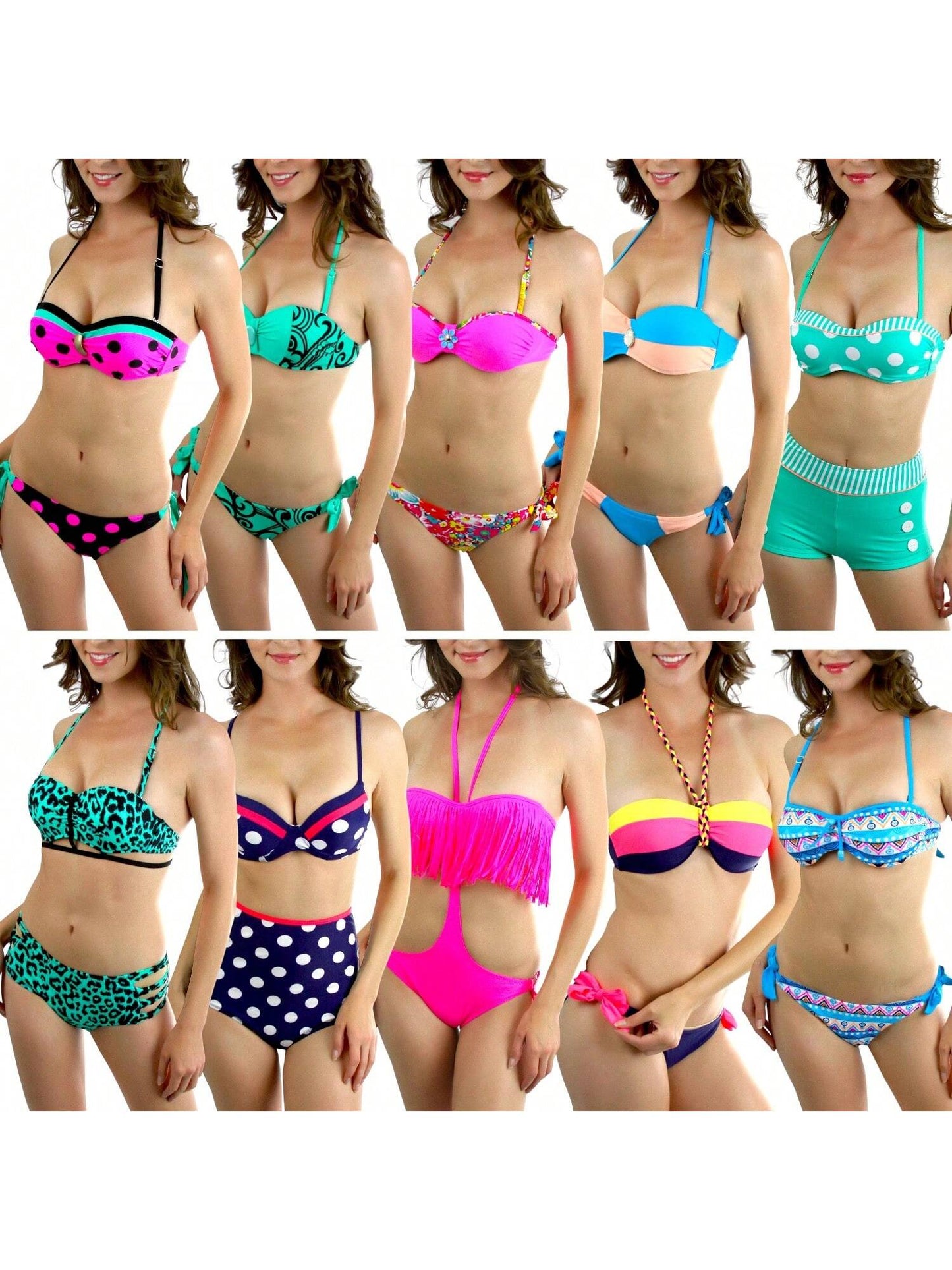 Tobeinstyle Women'S Randomly Selected Two-Piece Bikini Sets