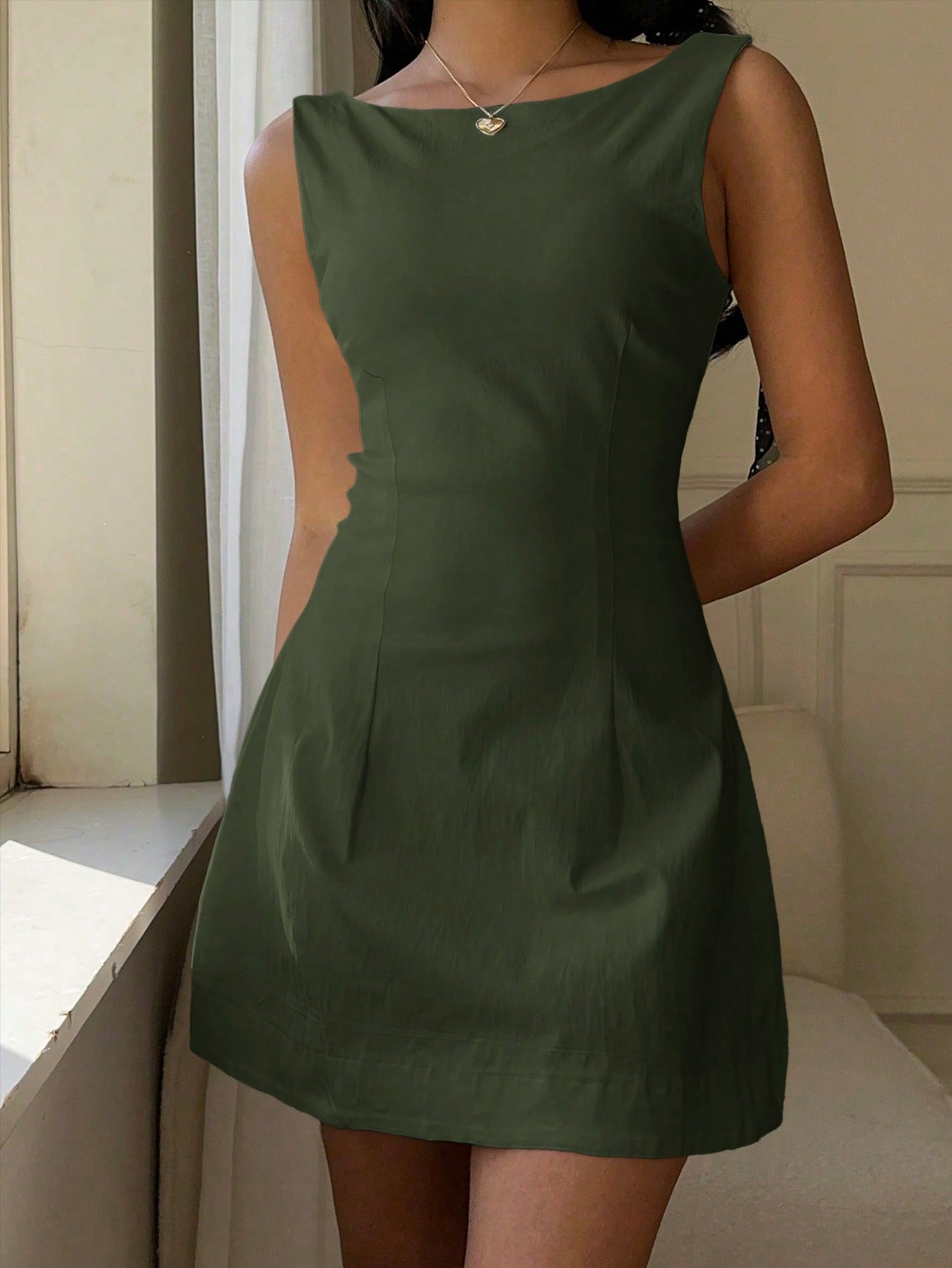 Women Summer Solid Zipper Front Casual Versatile Jumper Dress White Dresses,Summer Dresses For Women,Tea Party Dress,White Graduation Dress,Business Casual Woman