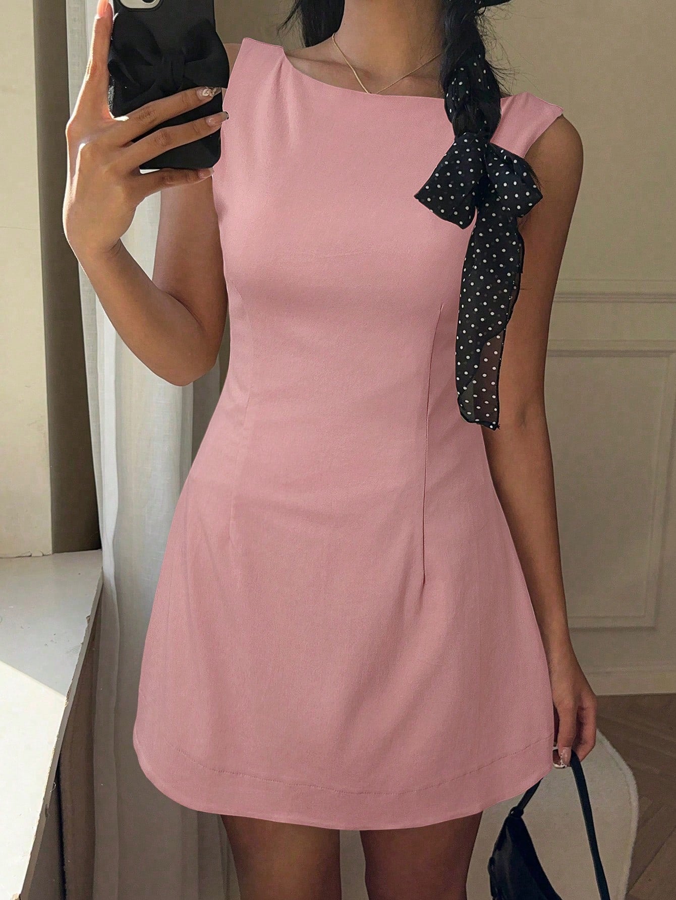 Women Summer Solid Zipper Front Casual Versatile Jumper Dress White Dresses,Summer Dresses For Women,Tea Party Dress,White Graduation Dress,Business Casual Woman