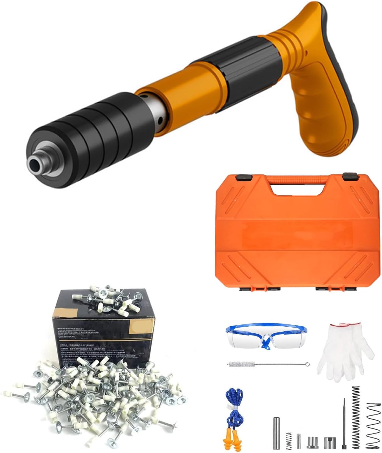 Versatile Manual Steel Nail Gun for Concrete Walls Ceiling Installation and Woodworking Fast Precise Riveting and Wall Fastening