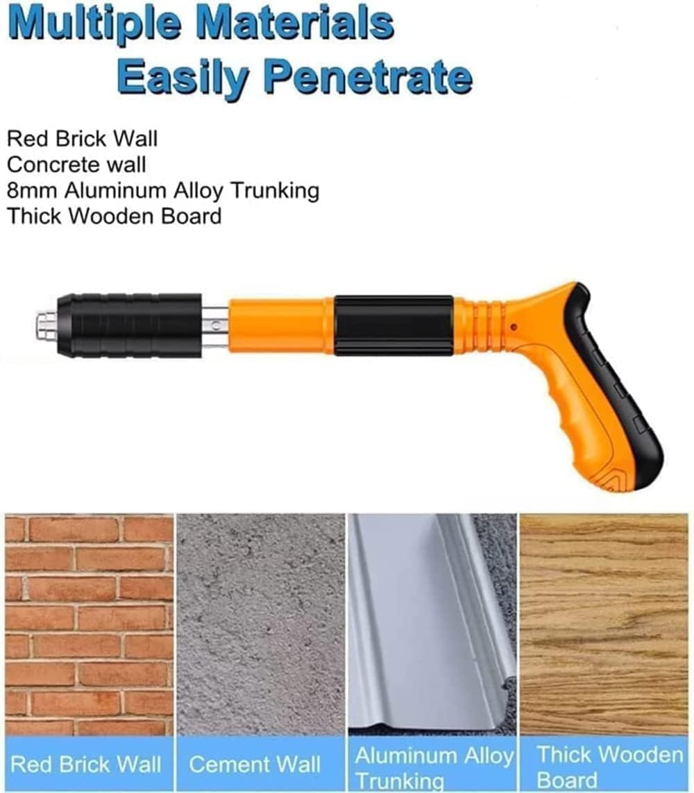 Versatile Manual Steel Nail Gun for Concrete Walls Ceiling Installation and Woodworking Fast Precise Riveting and Wall Fastening