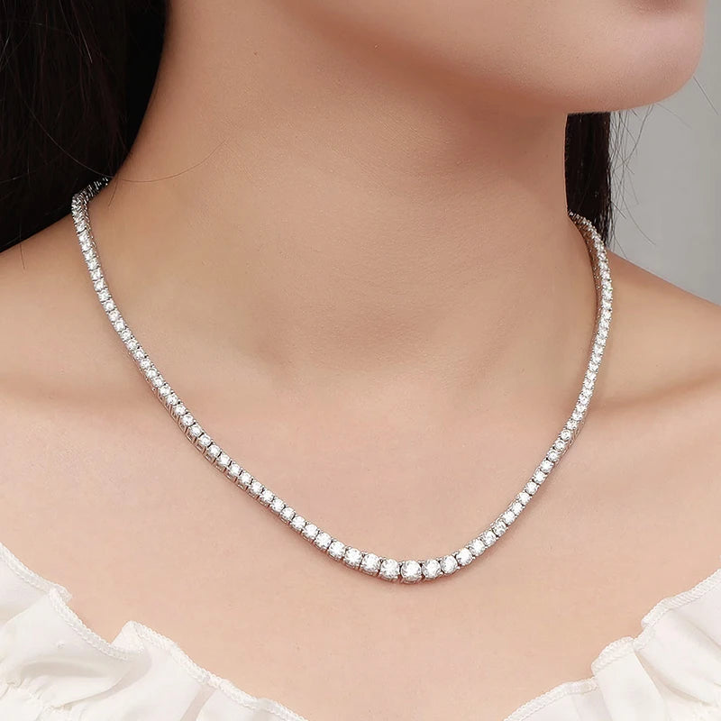 Moissanite Necklace for Woman Wedding Jewely with Certificate 925