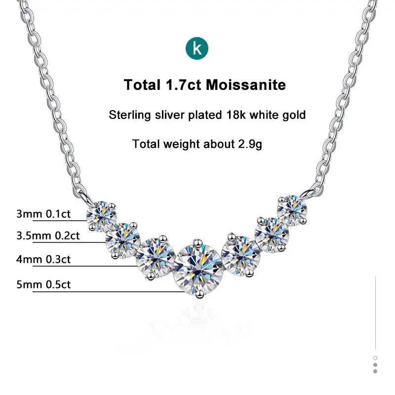 Moissanite Necklace for Woman Wedding