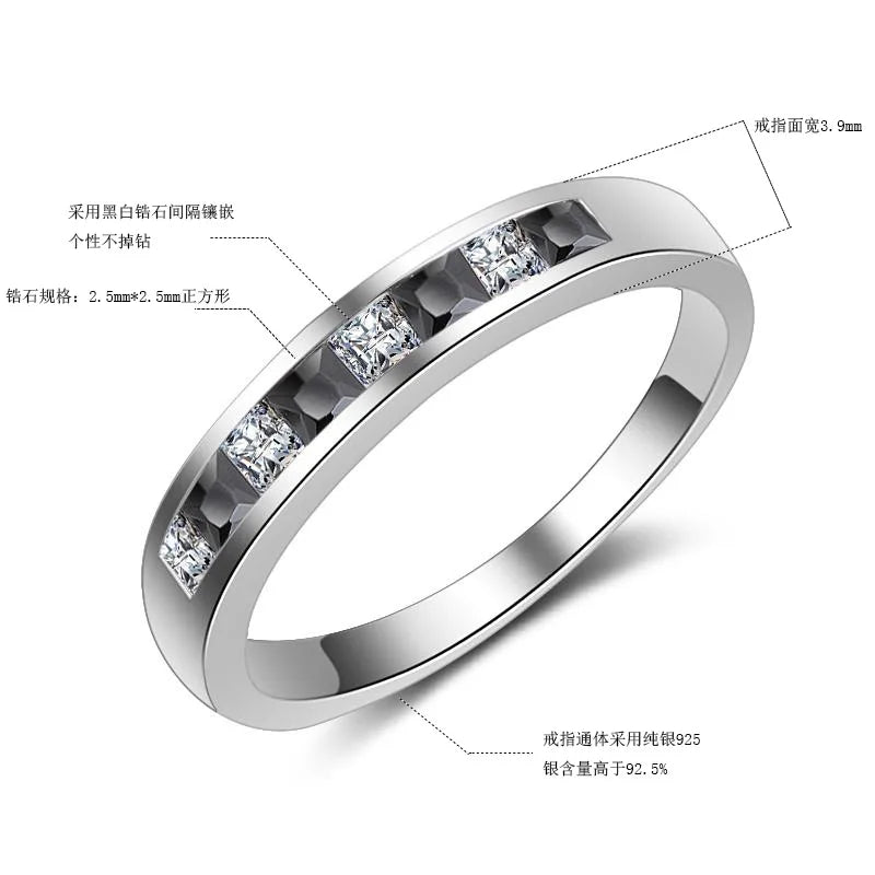 Black White Diamond Nose Ring for Women