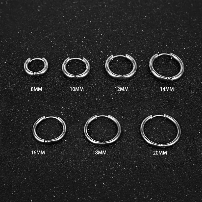 Earrings For Women Girls Black Gold Color Silver Color Round Geometry Earrings Jewelry