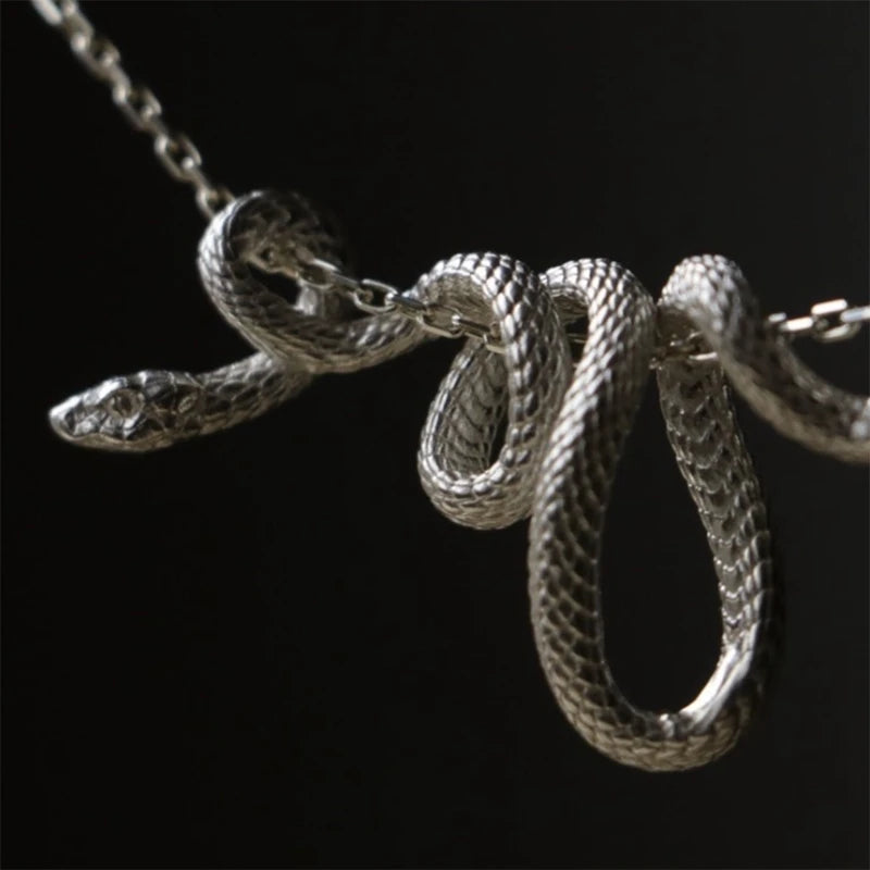 Pendant Necklace Winding Silver Color Unique