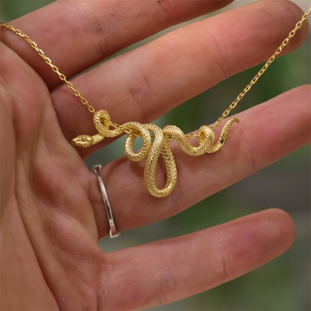 Pendant Necklace Winding Silver Color Unique