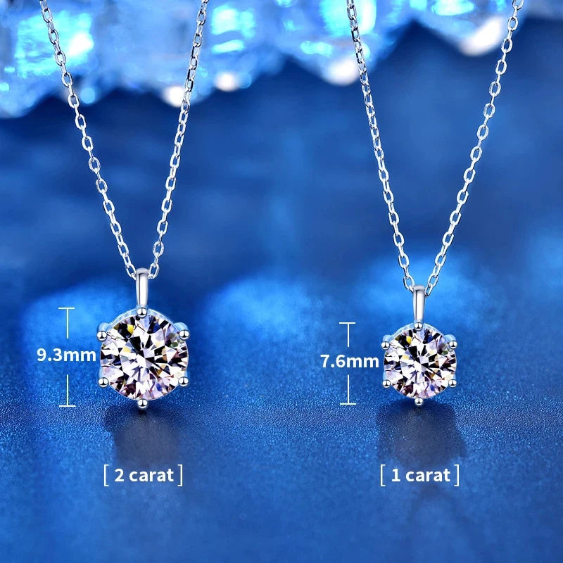 Moissanite Necklace 925 Soild Sterling Jewelry for Woman