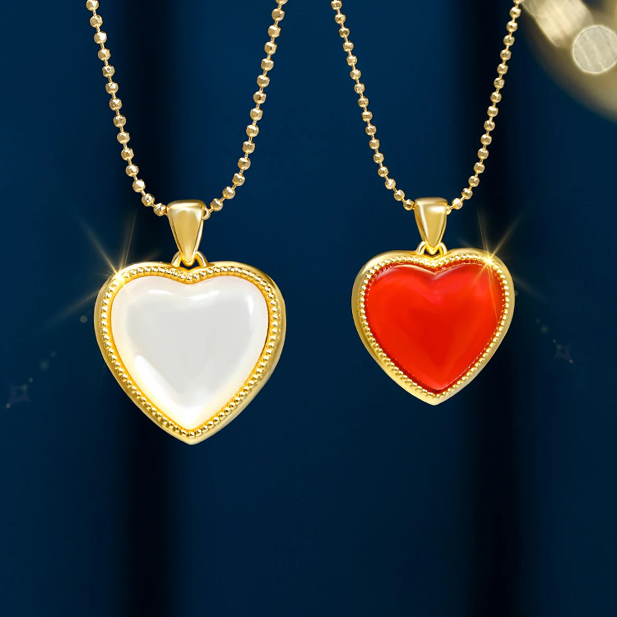 Gold 18k 100% Real Necklace For Women Heart