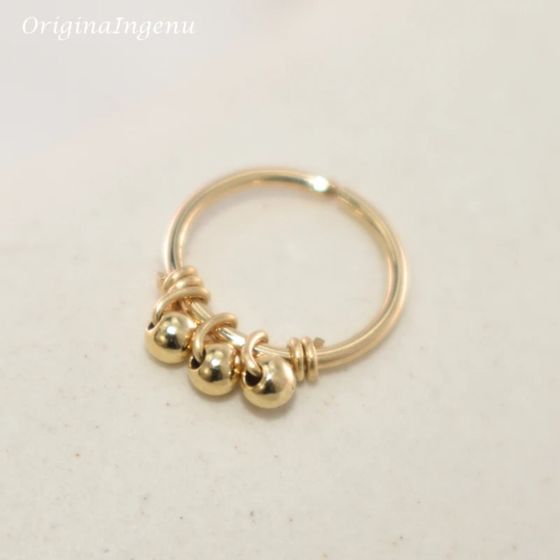 Gold Real Piercing Nose Ring Handmade