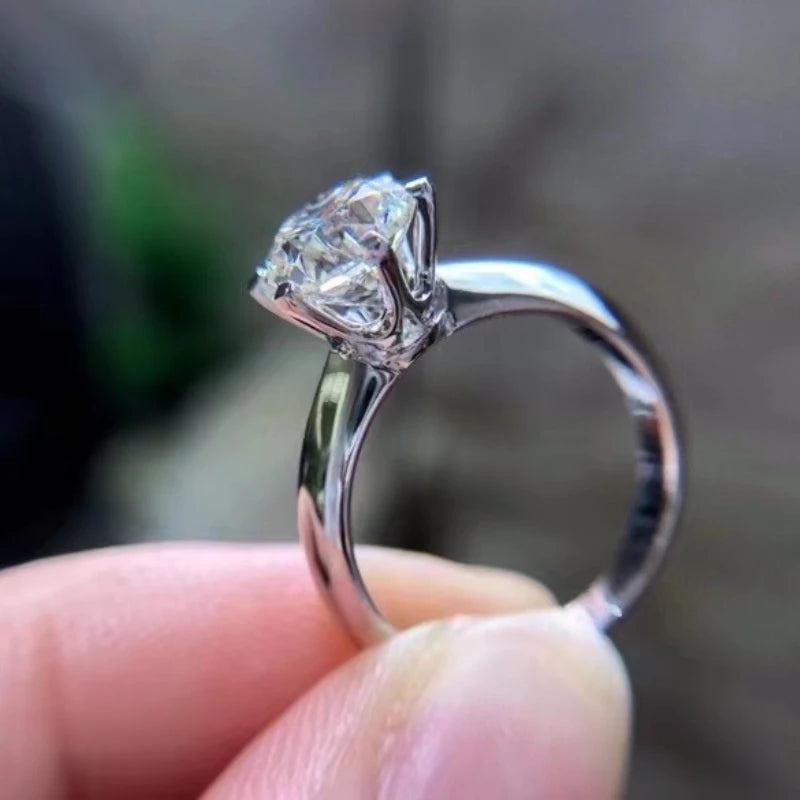 Moissanite Ring Woman Engagement Wedding Ring