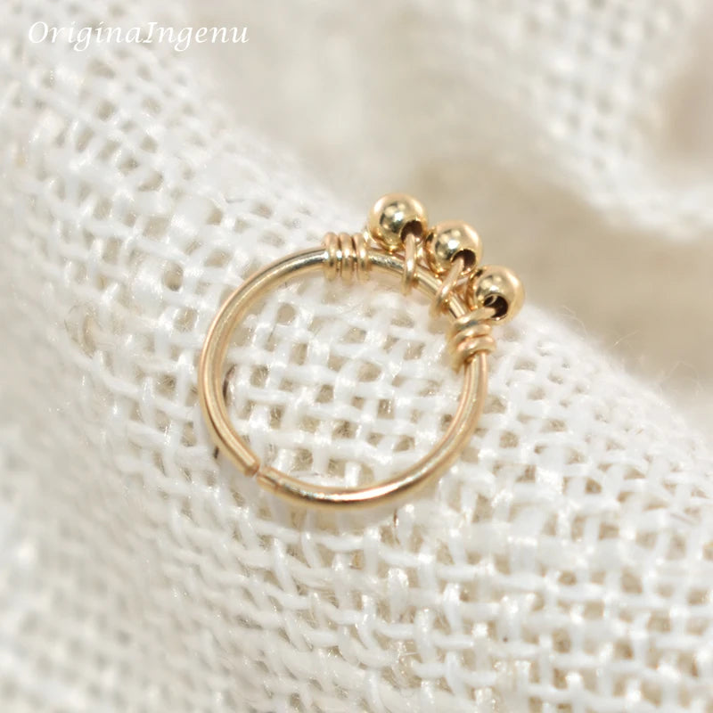 Gold Real Piercing Nose Ring Handmade