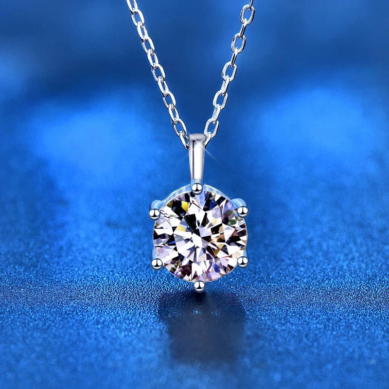 Moissanite Necklace 925 Soild Sterling Jewelry for Woman