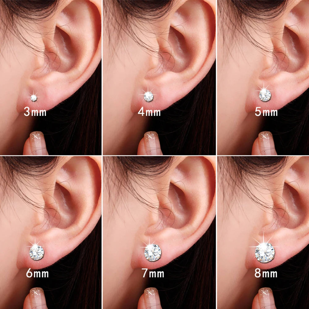 Earrings For Women CZ Zircon Ear Piercing Surgical Steel Ear Jewelry for Men Boys Women Girls