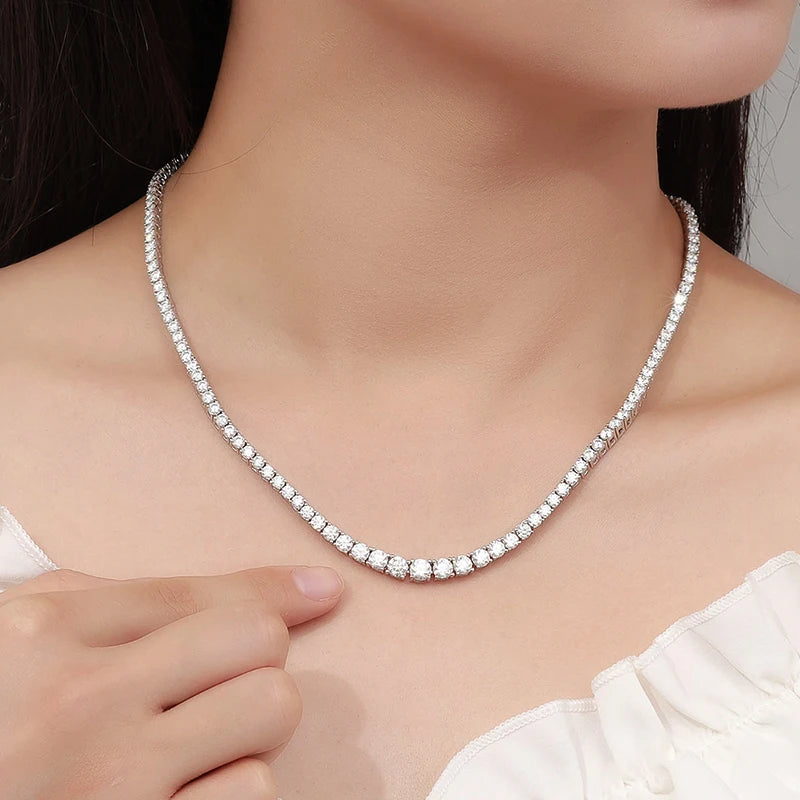 Moissanite Necklace for Woman Wedding Jewely with Certificate 925