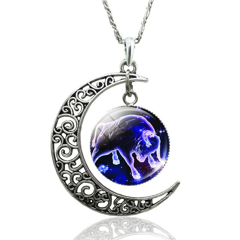 Necklace Zodiac Signs 12 Constellation
