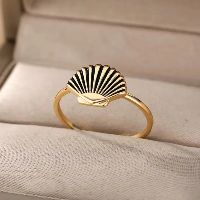 Rings for Women Stainless Steel Seashell