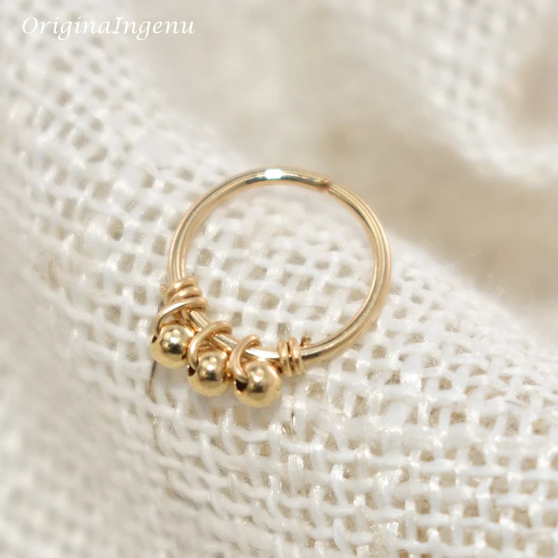 Gold Real Piercing Nose Ring Handmade