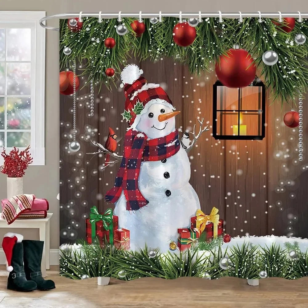Christmas Tree Gifts Red Bird Winter Snow