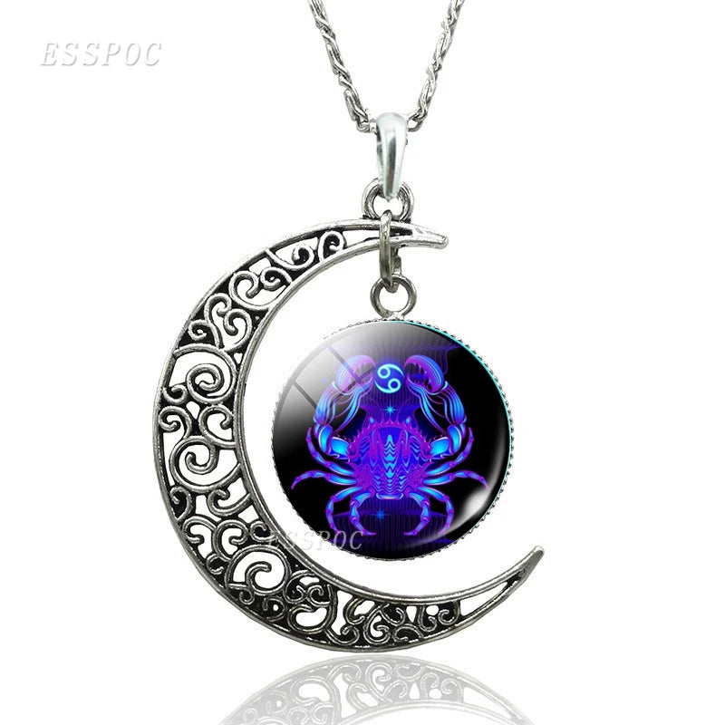Necklace Zodiac Signs 12 Constellation