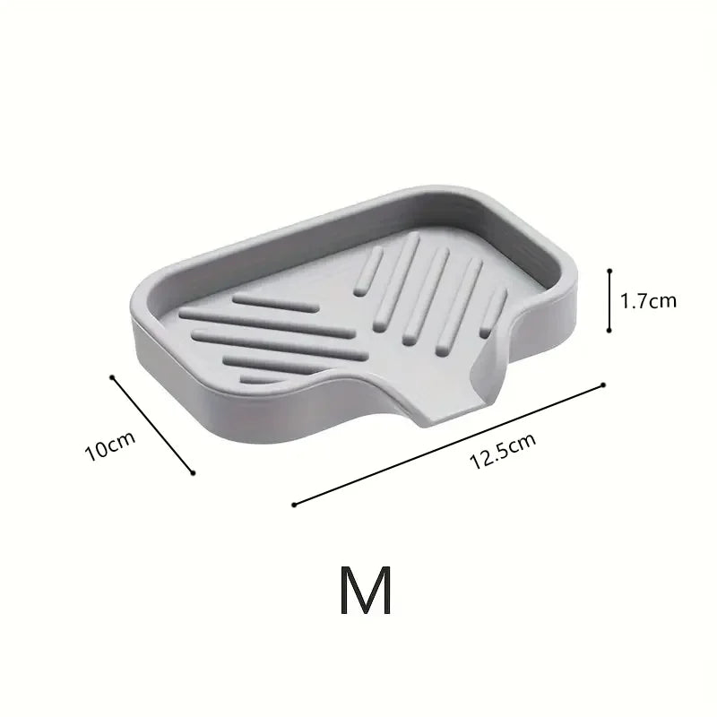 Silicone Kitchen Sink Faucet Mat, Soap Dispenser Tray, Sponge Drain Pad, Splash Drying Mat, Countertop Storage and Soap Holder