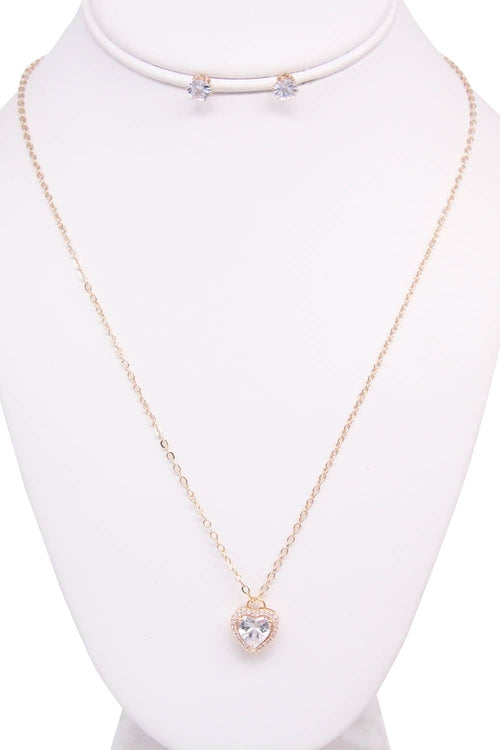 HEART SHAPED NECKLACE SET