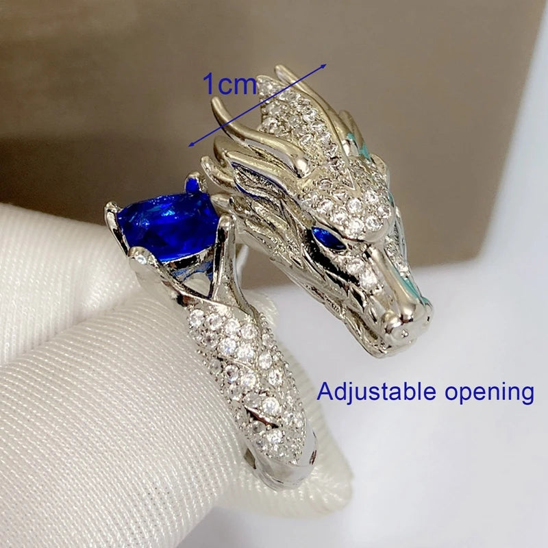 Handcrafted Silver Dragon Rings