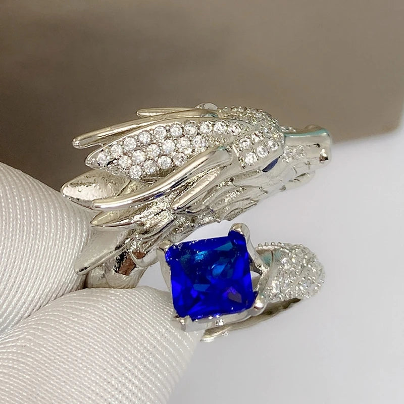 Handcrafted Silver Dragon Rings