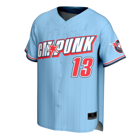 CM Punk ProSphere Chicago Baseball Jersey Unisex Fan Apparel Lightweight Button Up Sports Style Wear