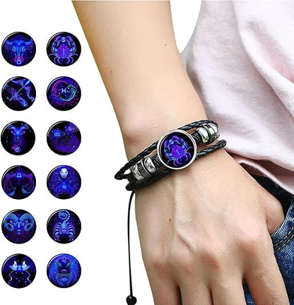 Zodiac Charm Luminous Bracelet