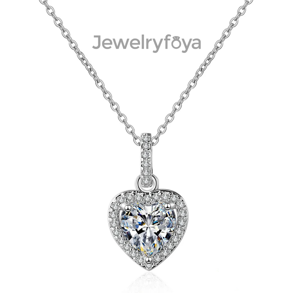 Moissanite Diamond Pendant Necklace 100% S925 Silver