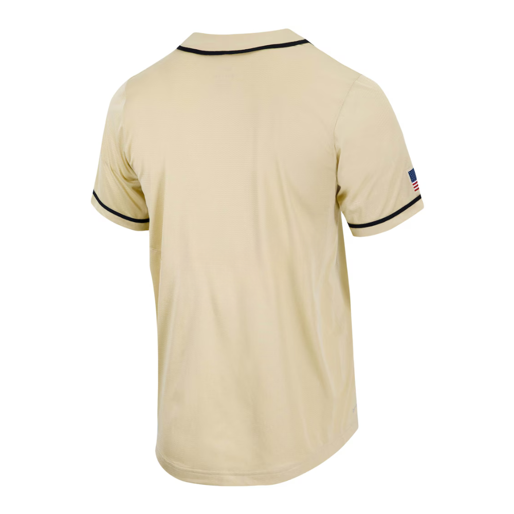 Army Black Knights Nike Replica Full Button Baseball Jersey College Fan Game Day Casual Wear