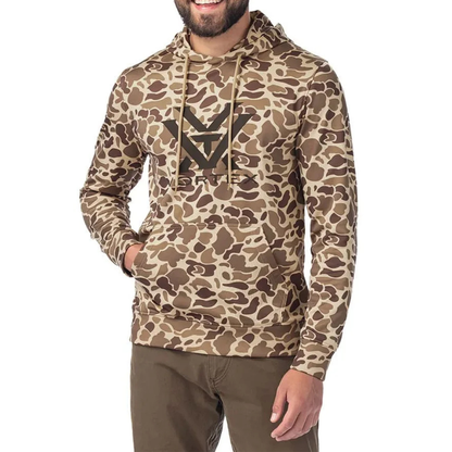 VORTEX Core Logo Performance Camo Hoodie for Men Lightweight Waterfowl Pattern Outdoor Casual Wear