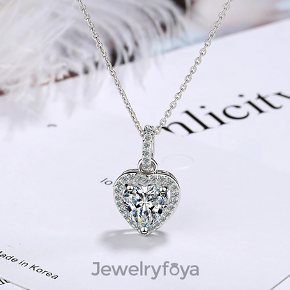 Moissanite Diamond Pendant Necklace 100% S925 Silver