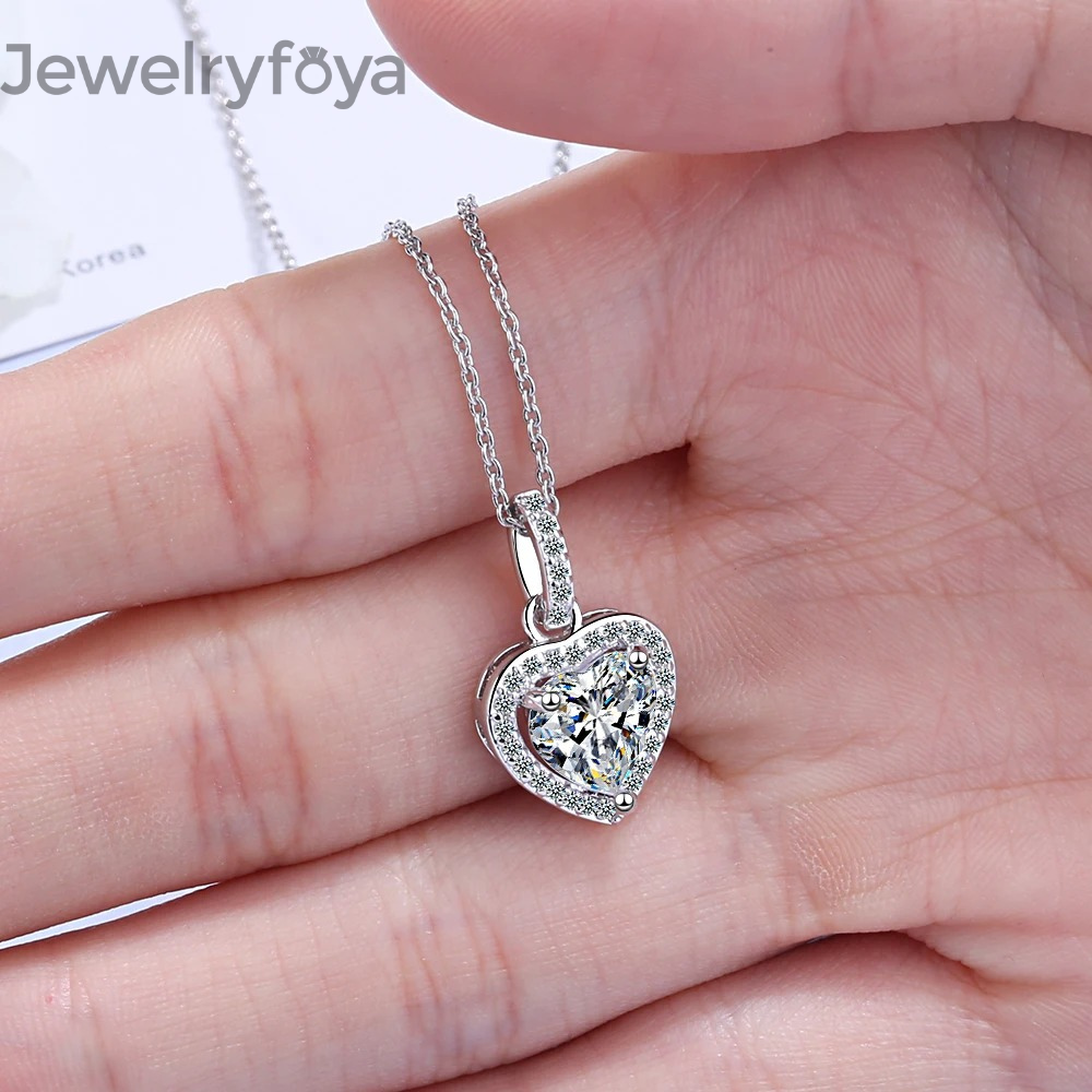 Moissanite Diamond Pendant Necklace 100% S925 Silver