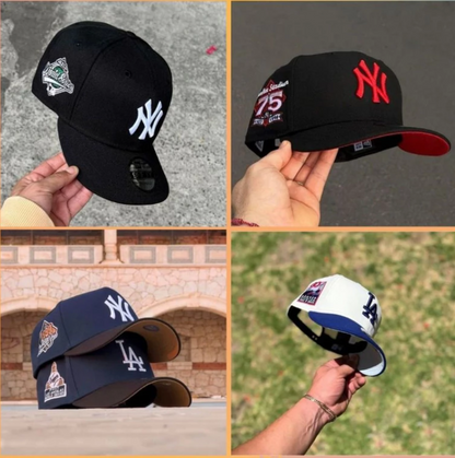 Unisex Denim Baseball Cap L/A N/Y Color Block – European Style Adjustable Hat M222