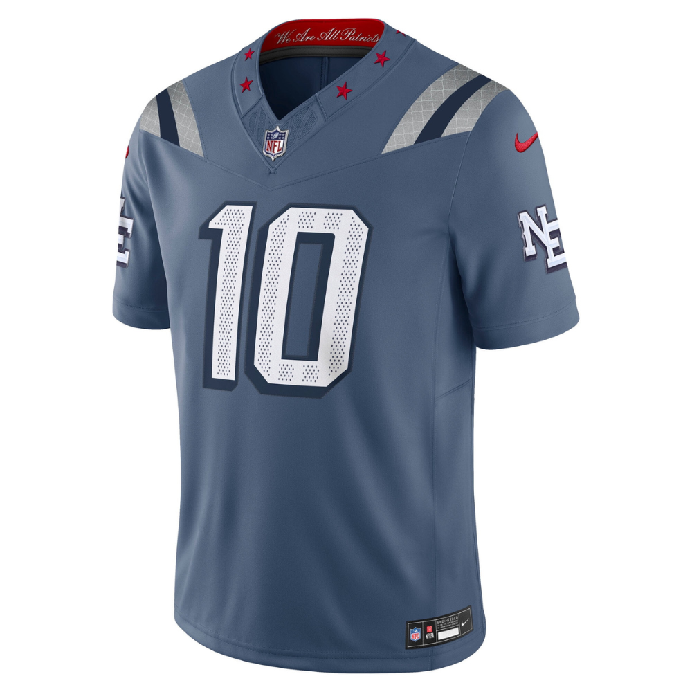 New England Drake Maye Storm Blue 2025 Rivalries Collection Limited Men’s Jersey