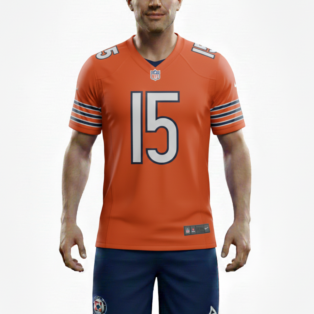 Chicago Odunze 15 Orange Football Player Game Jersey for Men Women Youth