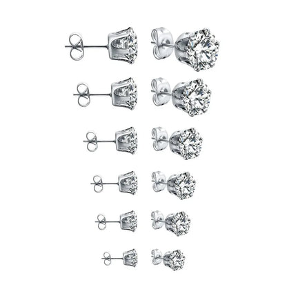 Earrings For Women CZ Zircon Ear Piercing Surgical Steel Ear Jewelry for Men Boys Women Girls