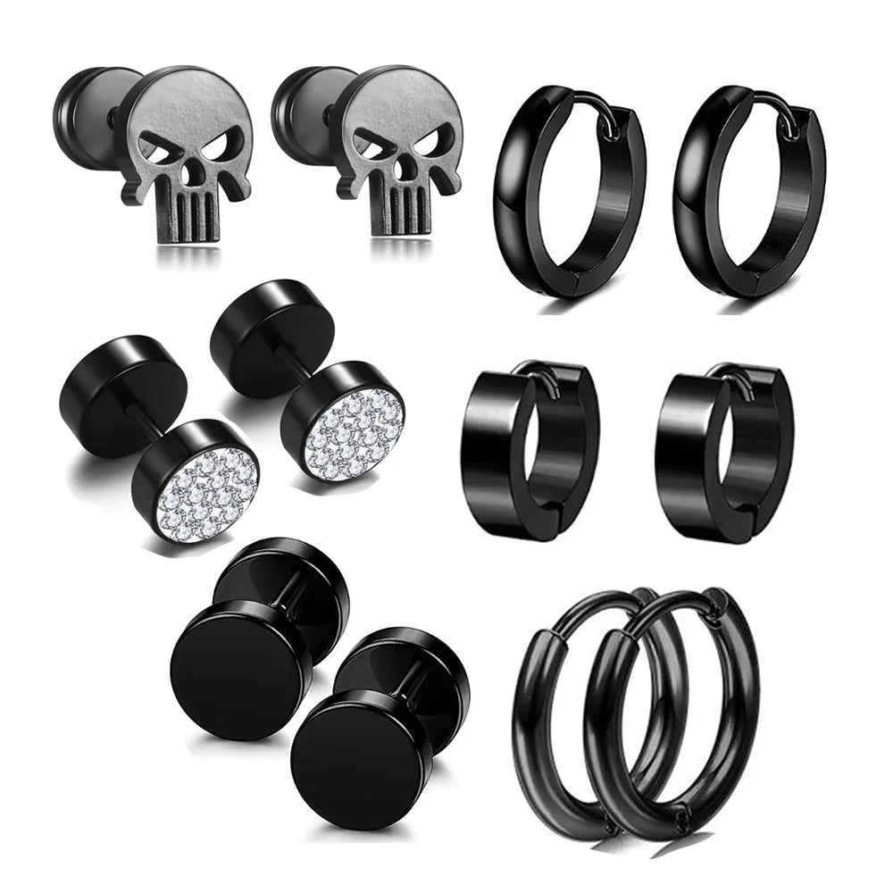 Earring Set For Men Punk