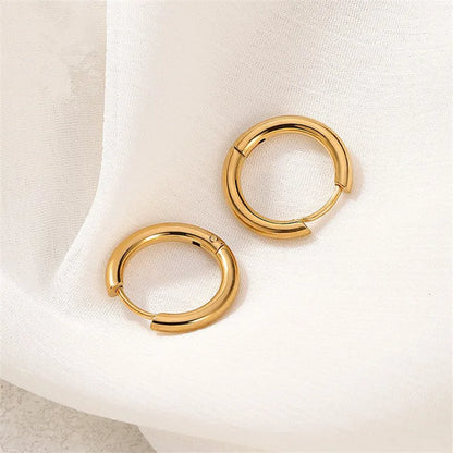 Earrings For Women Girls Black Gold Color Silver Color Round Geometry Earrings Jewelry