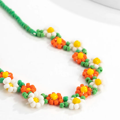 Necklace For Women Korean Fashion Small Flowers Accessories Jewelry