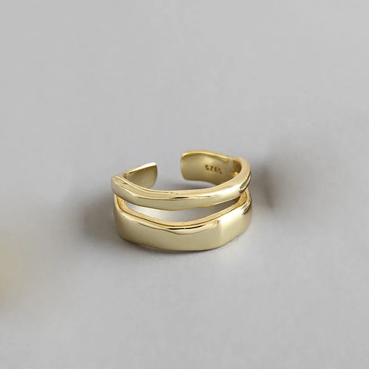 Two Circle Rings for Women Couple