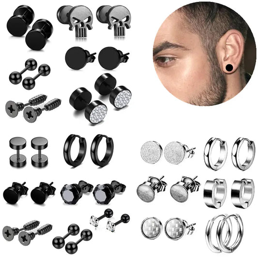 Earring Set For Men Punk