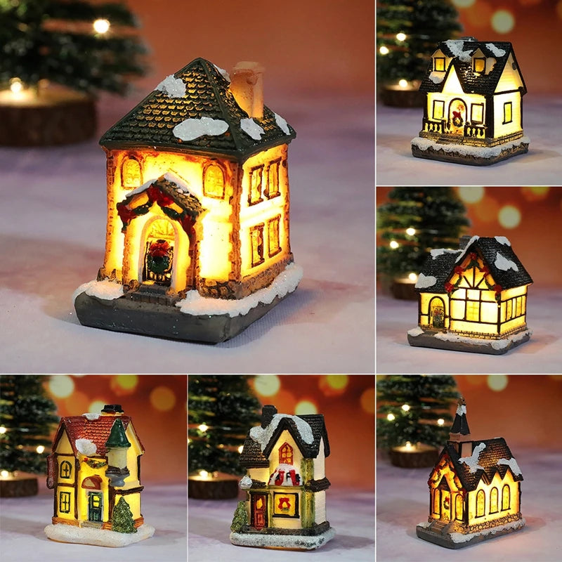 Christmas House Light Decorations For Home Ornaments Kids Xmas Gift New Year 2022 Navidad Decor Bedroom Night Light With Battery