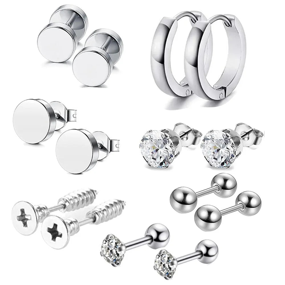 Earring Set For Men Punk