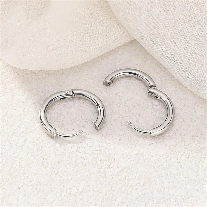 Earrings For Women Girls Black Gold Color Silver Color Round Geometry Earrings Jewelry