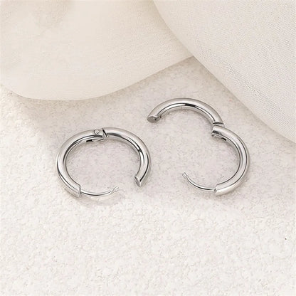Earrings For Women Girls Black Gold Color Silver Color Round Geometry Earrings Jewelry