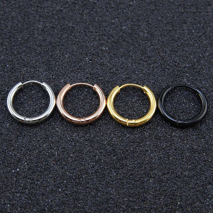 Earrings For Women Girls Black Gold Color Silver Color Round Geometry Earrings Jewelry