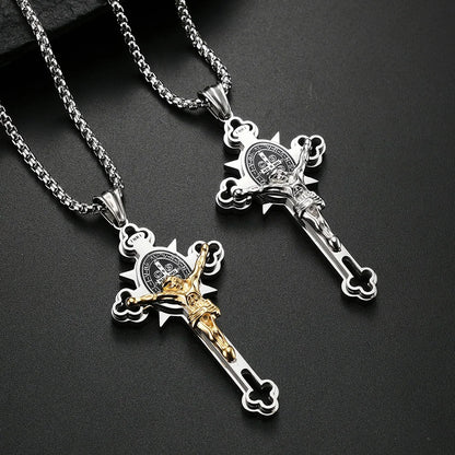 Stainless Steel Jesus Cross Necklace